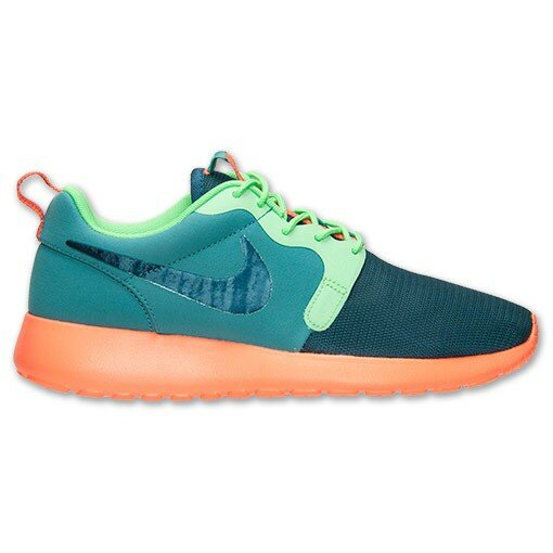 Nike Roshe Run Hyperfuse Basket Homme Code de Style: 636220 300 Espace Bleu / Poison Vert / Rouge Hyper / Noir