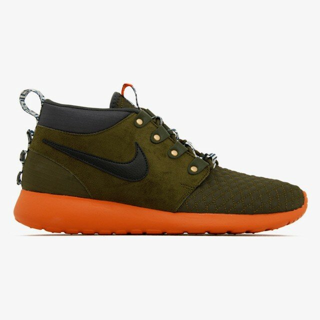 Nike Roshe Run Sneakerboot Newsprint & Smoke Chaussures Homme Code de Style: 615601-300 Orange Foncé Loden