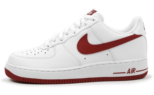 Chaussures Nike Air Force 1 Low (Basse) Homme Blanc / Rouge Salle De Gym
