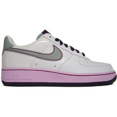 Nike Air Force 1 Low (Basse) Chaussures Femme Perle Blanc / Gris / Glycine / Noir