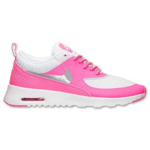 Chaussure Nike Air Max Thea Print Femme Code de Style: 599408 061 Rose Hyper / Blanc / Loup Gris / Lueur D'Argent