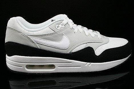 Chaussures Nike Air Max 1 Essential Homme Code de Style: 537383-115 Blanc Gris De Base Lumière Noire