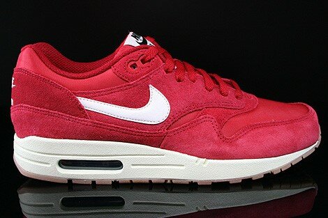Nike Air Max 1 Essential Suede (Daim) Chaussures Homme Code de Style: 537383-611 Gymnase Rouge Voile Noire