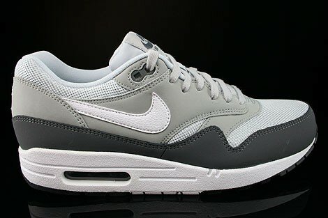 Chaussures Nike Air Max 1 Essential Homme Code de Style: 537383-010 Argent Gris Foncé Blanc Pur De Platine