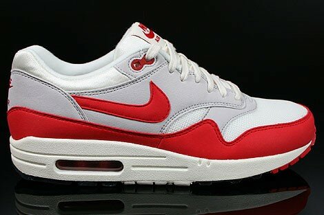 Chaussures Nike Air Max 1 OG Vntg Homme Code de Style: 554717-160 Voile Gris Neutre Rouge Universitaire Noir