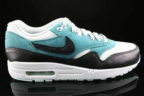 Nike Air Max 1 Essential Chaussures Femme Code de Style: 599820-002 Sarcelle Gris Poussière Minérale Noire