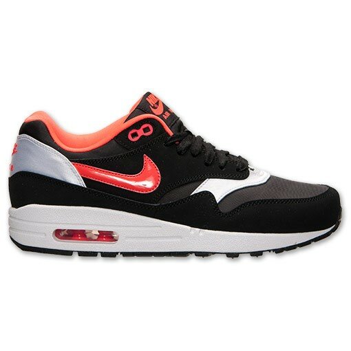 Nike Air Max 1 Essential QQH Chaussures Femme Code de Style: 631366-006 Noir / Rouge / Blanc Laser