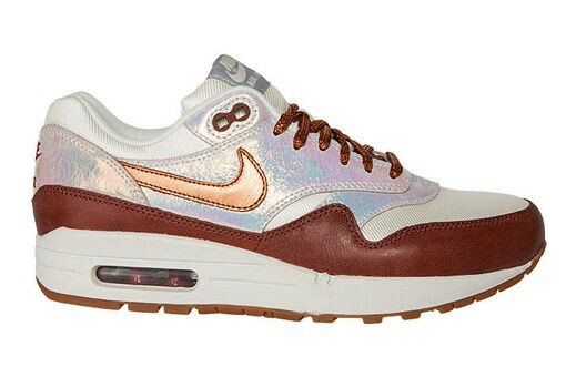 Chaussures Nike Air Max 1 Premium Femme Code de Style: 454746-102 Or Métallique / Lueur Rose / Marron / Voile
