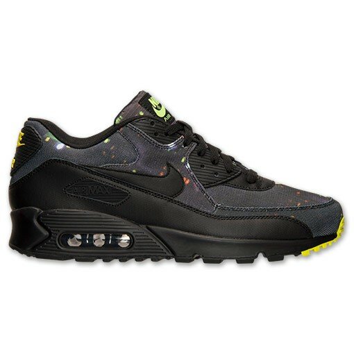 Basket Nike Air Max 90 Premium Homme Code de Style: 700155 070 Noir / Fluo / Gris Foncé