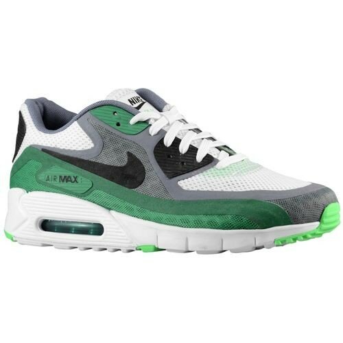 Chaussures Nike Air Max 90 Breeze Homme Code de Style: 44204103 Blanc / Froid Gris / Noir / Vert Sapin