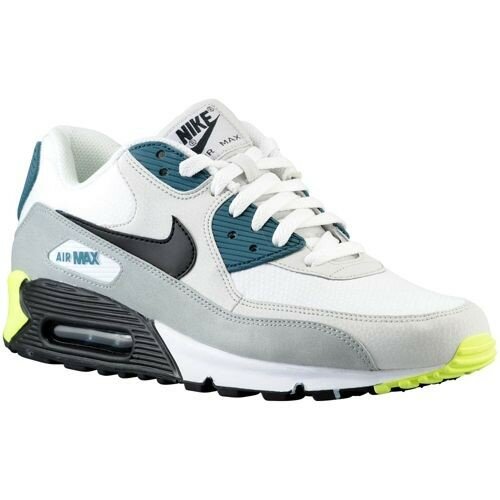 Nike Air Max 90 Essential/Nylon Chaussures Homme Code de Style: 37384105 Base Blanche / Gris Clair / Base Gris / Noir / Turquoise / Fluo