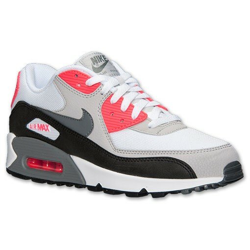 Nike Air Max 90 Essential Chaussures Homme Code de Style: 537384 108 Loup Gris Gris / Froid / Noir / Blanc / Rouge