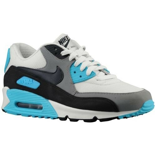 Nike Air Max 90 Chaussures Homme Code de Style: 37384100 Sommet Blanc / Bleu Ciel / Gris Moyen / Noir Charbon / Noir