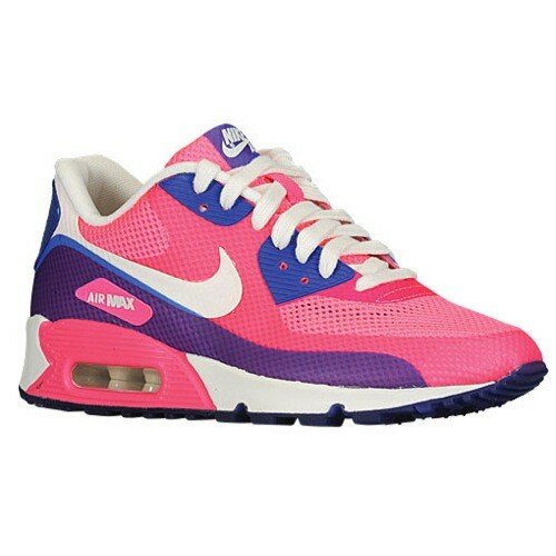 Chaussures Nike Air Max 90 Hyperfuse Premium-Mesh (Tulle)/Leather (Cuir) Femme Code de Style: 54460600 Flash Rose / Bleu Hyper / Voile / Byzantium