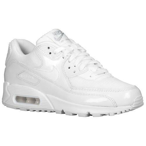 Chaussures Nike Air Max 90 Premium Femme Code de Style: 3817100 Blanc / Argent Métallique / Rouge