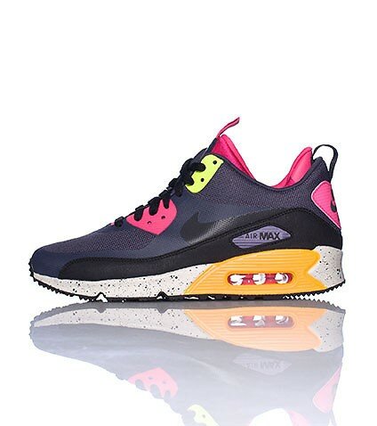 Chaussures Nike Air Max 90 Sneakerboot NS Gridiron Code de Style: 616314-008 Minuit Bleu Marine Force / Rose / Noir / Fluo Vert / Orange / Voile