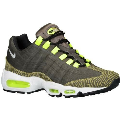 Nike Air Max 95 Premium Tape Newsprint Chaussures Homme Code de Style: 99425001 Noir / Fluo / Gris Poussière