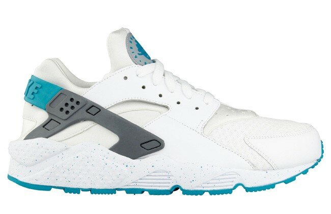 Basket Nike Air Huarache Homme Turbo Vert Blanc Gris