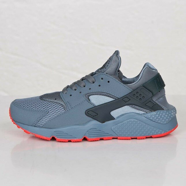 Nike Air Huarache FB Basket Homme Code de Style: 705070-400 Graphite Bleu / Rouge Classique De Charbon De Bois Lumineux