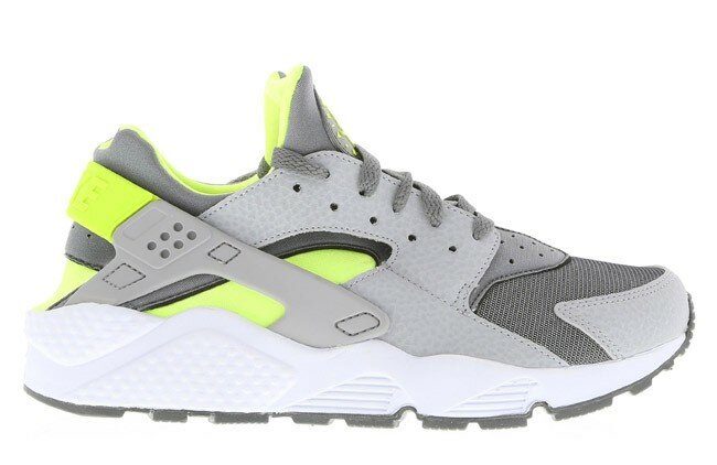 Basket Nike Air Huarache Femme Fluo Gris
