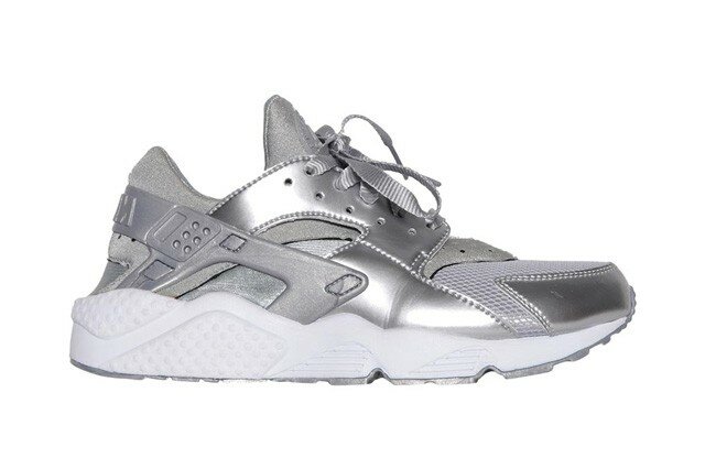 Nike Air Huarache Chaussures Femme Blanc Argent Métallique
