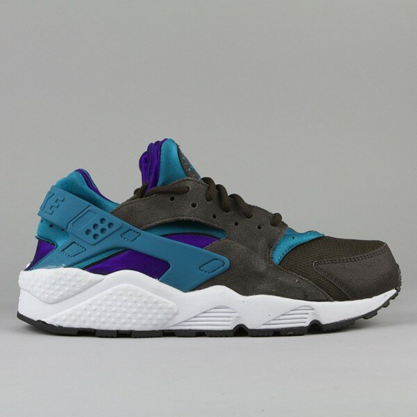 Nike Air Huarache LE Basket Femme Sarcelle D'Hiver Noir Et Blanc Marron Violet