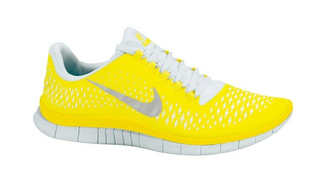 Chaussure de Course Nike Free 3.0 V4 Homme Jaune Platine Argent Blanc