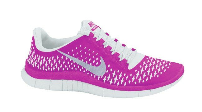 Chaussure de Course Nike Free 3.0 V4 Femme Rose Violette Argent Platine