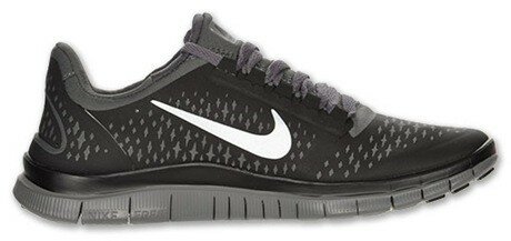 Chaussure de Course Nike Free 3.0 V4 Femme Anthracite Platine Blanc Gris