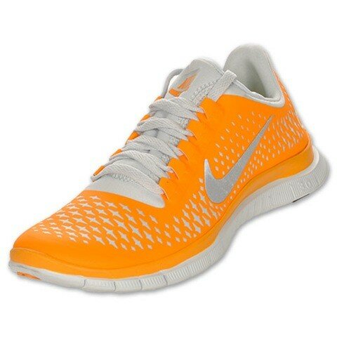 Chaussure de Course Nike Free 3.0 V4 Femme Gris Argenté Orange Clair