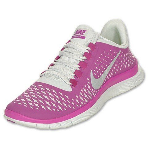 Chaussure de Course Nike Free 3.0 V4 Femme Rose Violette Argent Blanc Sommet