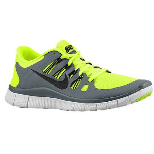 Nike Free 5.0+ Chaussure de Course Homme Fluo / Gris Clair / Blanc / Noir Sommet