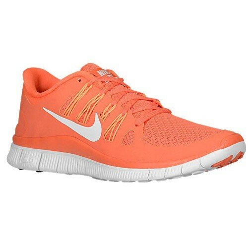 Chaussures de Running Nike Free 5.0+ Femme Gazon Orange / Atomique Orange / Blanc Sommet