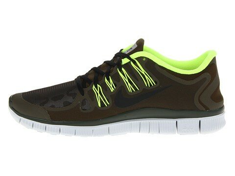 Chaussures de Running Nike Free 5.0 Shield Homme Code de Style: 615988-307 Sombre Loden / Fluo / Platine Pur / Noir
