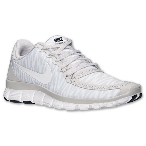 Nike Free 5.0 V4 Print Femme Chaussures Gris / Blanc / Noir Neutre
