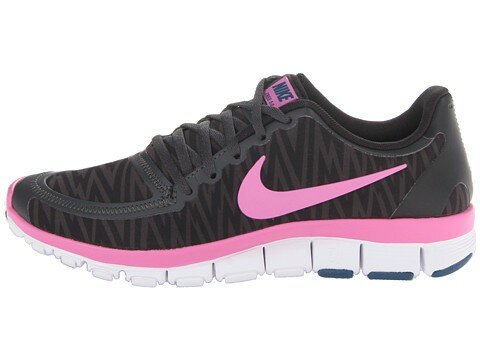 Nike Free 5.0 V4 Print Femme Chaussures Noir Anthracite Rose Blanche Violette