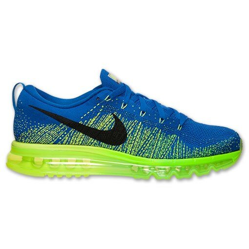 Chaussures Nike Flyknit Air Max Homme Code de Style: 620469 400 Jeu Royal / Noir Vert-?lectrique