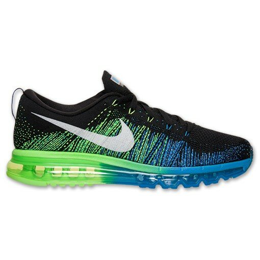 Chaussures Nike Flyknit Air Max Homme Code de Style: 620469 002 Noir / Blanc-Bleu Photo-?lectrique