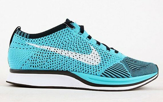 Chaussures de Running Nike Flyknit Racer Homme Turquoise