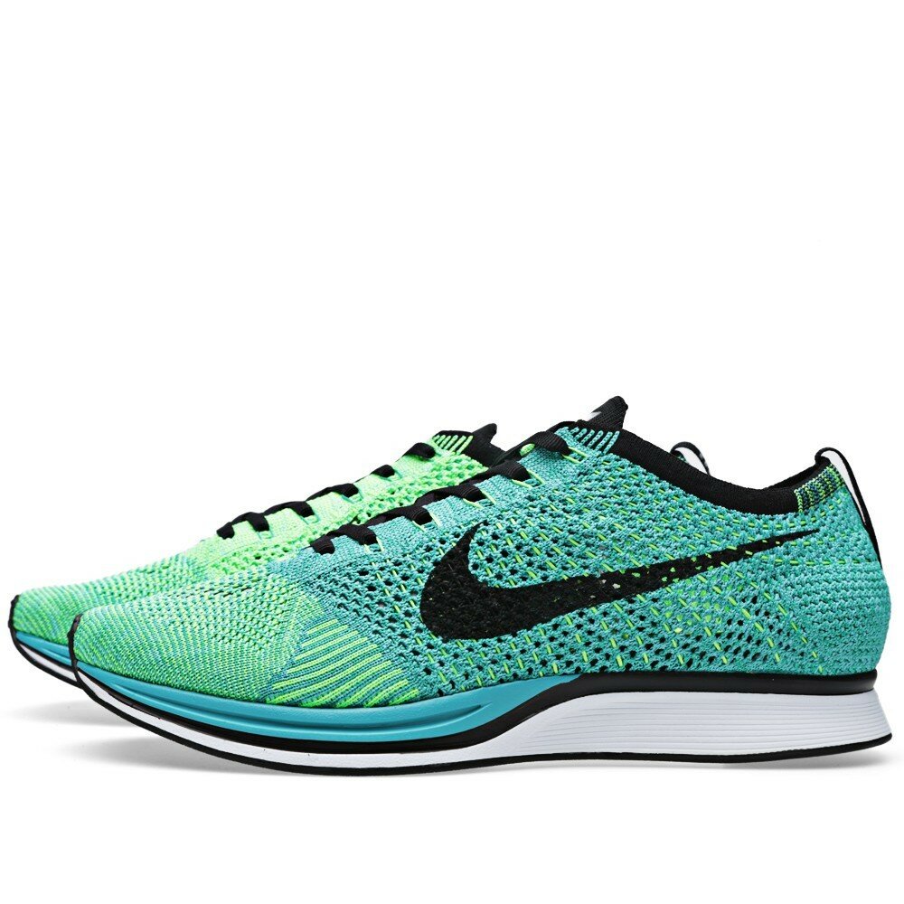 Nike Flyknit Racer Chaussures de Running Femme Code de Style: 526628-300 Le Sport Turquoise Et Noir