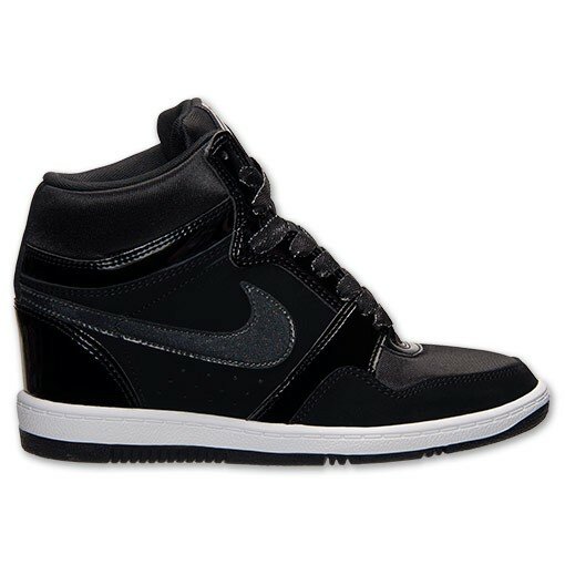 Nike Force Sky High (Haute) Baskets Compensées Femme Code de Style: 629746 001 Noir / Anthracite