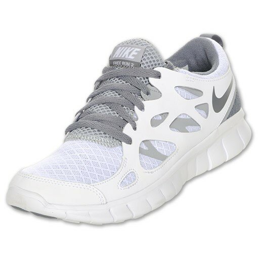Chaussure de Course Nike Free Run 2 Homme Blanc / Gris Clair / Loup Gris