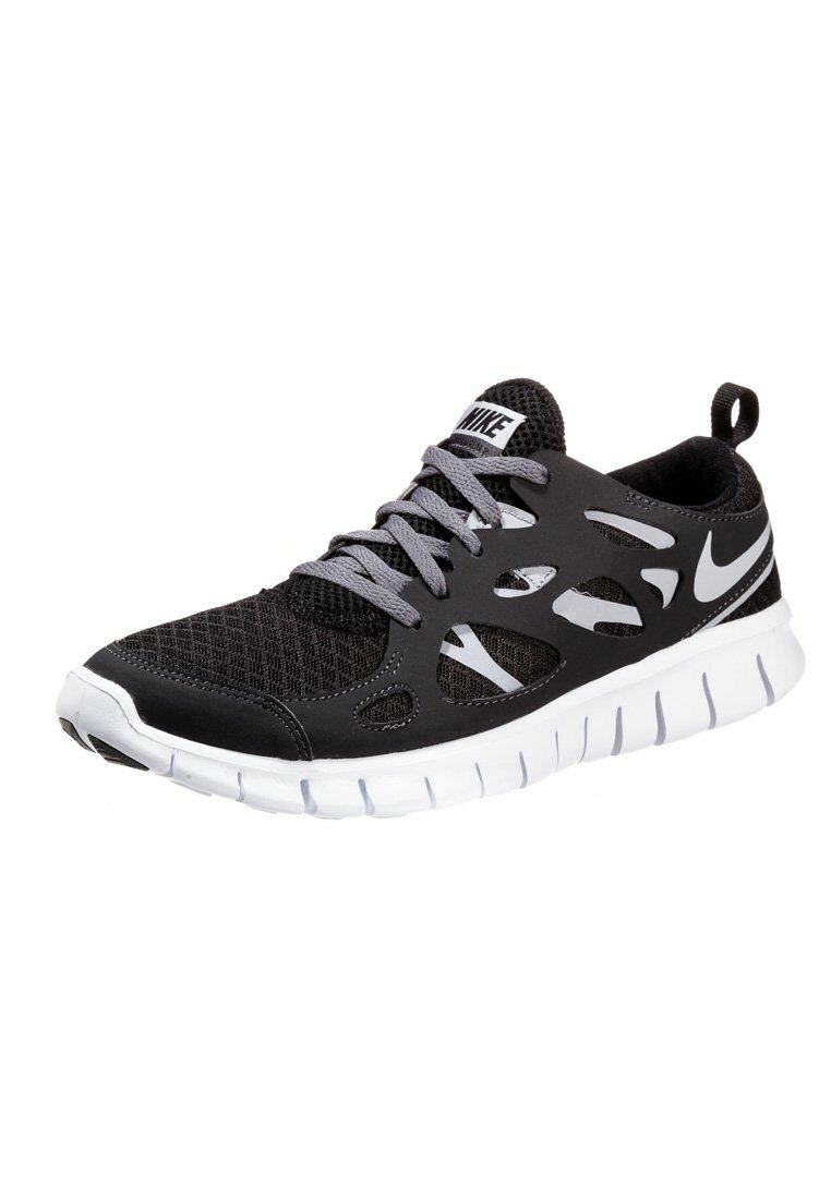 Chaussure de Course Nike Free Run 2+ Homme Noir / Loup Gris / Blanc / Gris Foncé