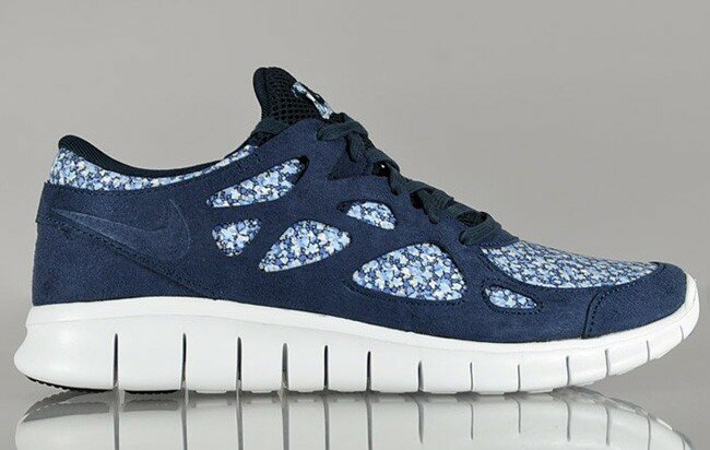 Liberty x Nike Femme Free Run+ 2 Chaussures Femme Code de Style: 540848-400 Obsidienne Noire / Blanche