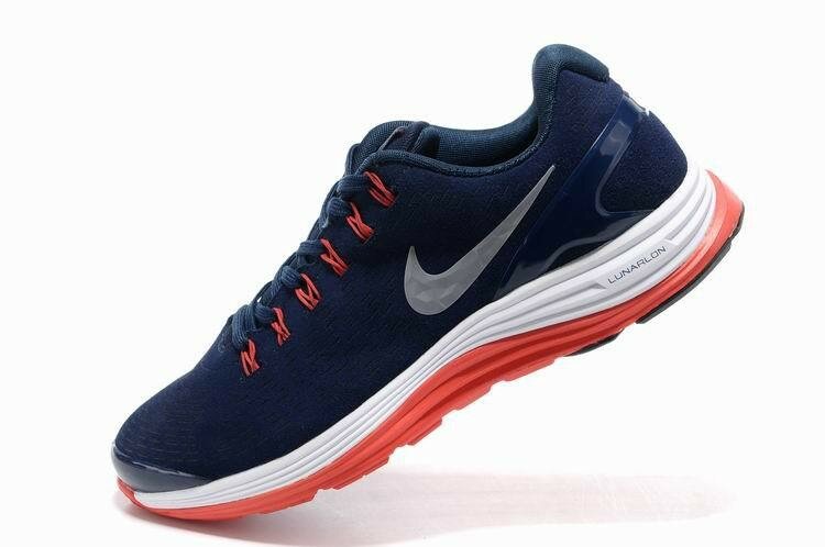 Chaussures Nike Lunarglide 4 Ext Suede (Daim) Homme Bleu Blanc Rouge Foncé