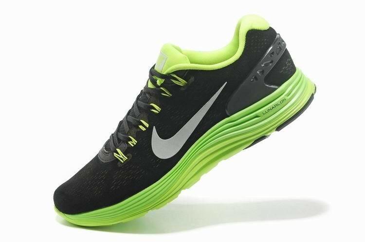 Nike Lunarglide + 5 Suede (Daim) Chaussures de Running Homme Fluo Noir Blanc Platine