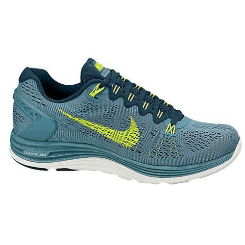 Chaussures Nike Lunarglide+ 5 Femme Code de Style: 99395373 Sarcelle Minérale / Fluo / Ardoise Bleu Foncé / Blanc Sommet