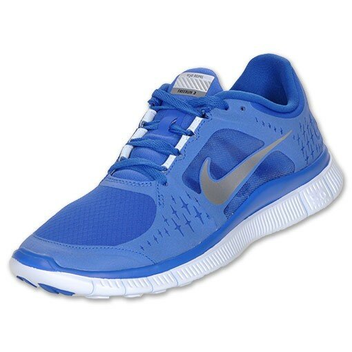 Nike Free Run 3 Shield Chaussures de Running Homme Bleu / Argent / Blanc Métallique