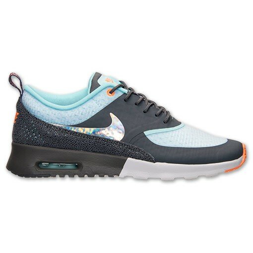Nike Air Max Thea Premium Print Femme Sport Chaussures Blanc Argent/Métallique/Gris Foncé/Glacier Code de Style 616723 101